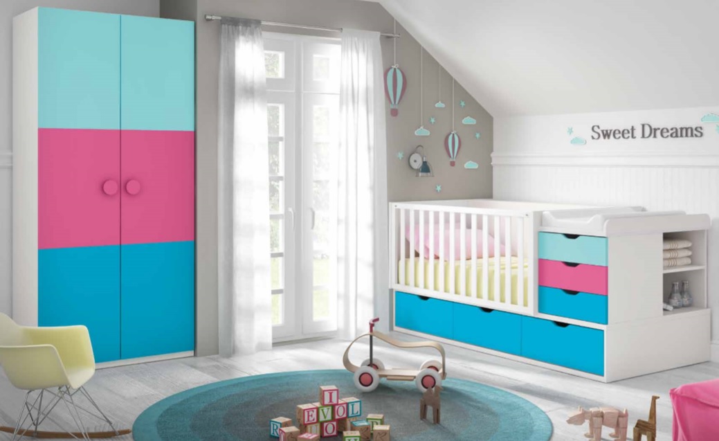 COMPOSICION CUNA CONVERTIBLE ARMARIO FRM SUPER OFERTA - Muebles de Tena