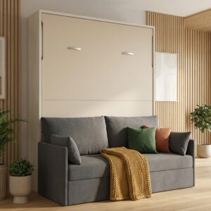 cama abatible de matrimonio con sofá en Badalona