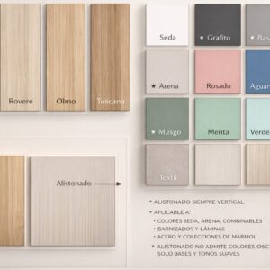 Colores y acabados Rimobel para litera RMB 311
