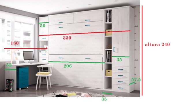 HABITACION CON LITERA ABATIBLE - Imagen 7