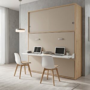cama abatible de matrimonio con escritorio inorporado barcelona