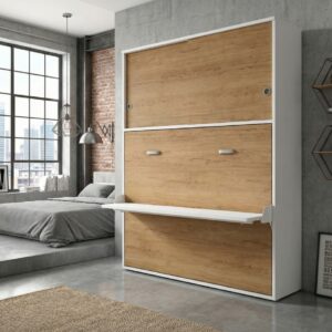 Cama abatible + escritorio y armario superior rimobel