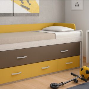 Cama compacta doble con contenedores wn445