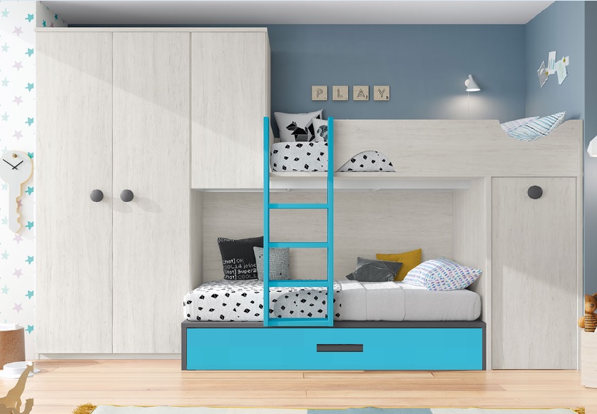 Habitacion con 3 camas frm fan - Muebles de Tena