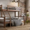 litera con cama de matrimonio 135 de madera modelo Loli