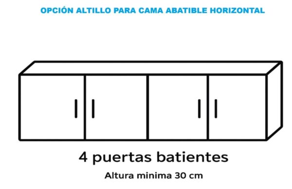 CAMA ABATIBLE CON ESCRITORIO NOVA 140×190 - Imagen 6