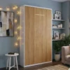 Cama abatible vertical 90 cm Nova en acabado madera
