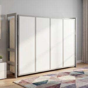 Cama abatible horizontal de matrimonio 135x190 con estructura metálica reforzada y fondo reducido