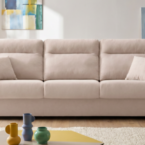 Sofá cama italiano TRC de 4 plazas en tapizado beige