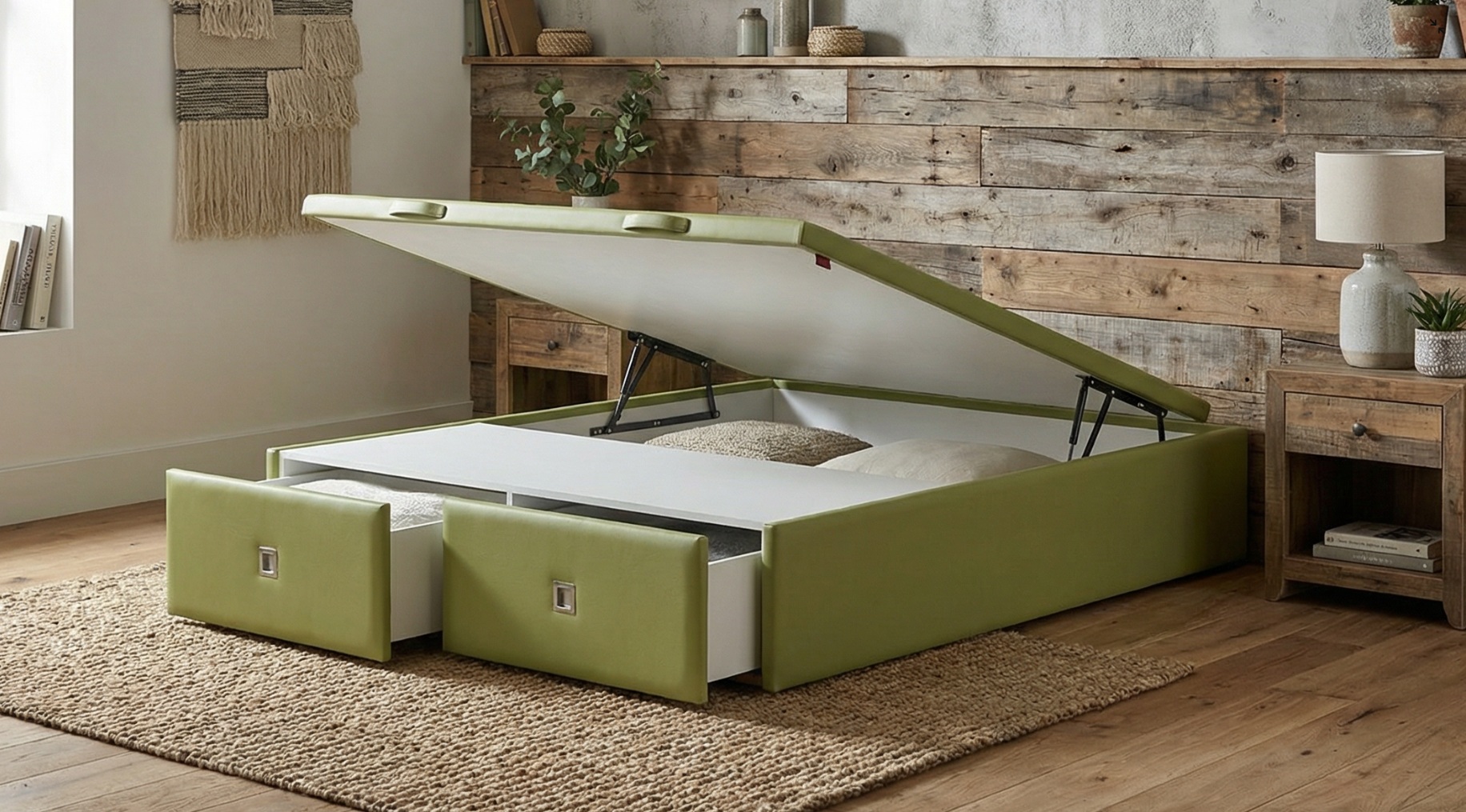 CANAPE TAPIZADO CON CAJONES PAM - Imagen 6