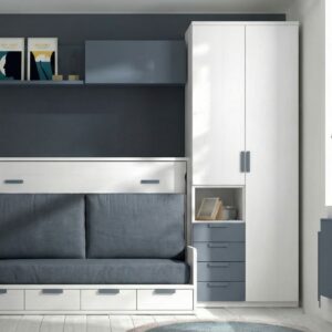 CAMA ABATIBLE 90 CON SOFA FORMAS.