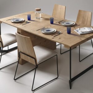 Mesa consola extensible LYKA cerrada de 35 cm para comedor compacto