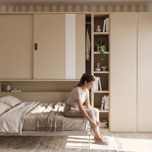 Cama abatible con armario Evolution, detalle de acabados