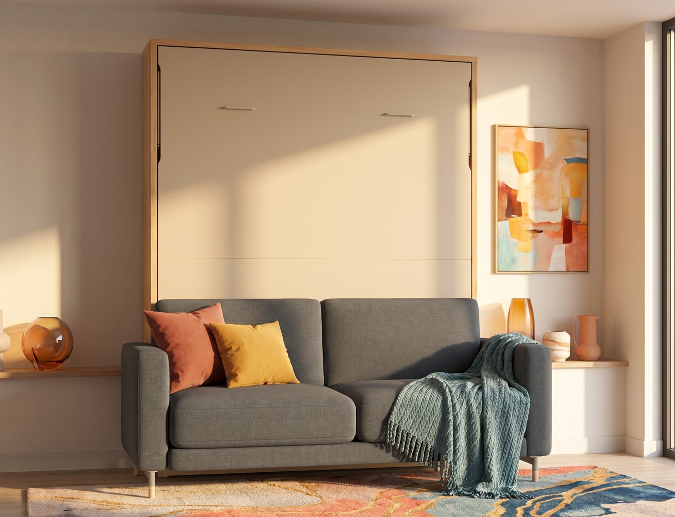 cama-abatible-con-sofa-incorporado-en-badalona