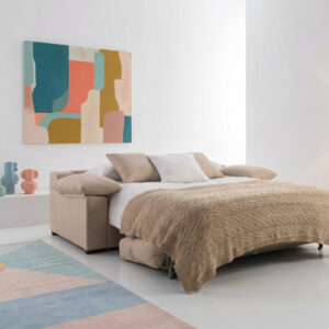 Sofá cama italiano con colchón premium de 18 cm y apertura italiana para uso diario