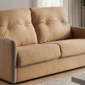 Sofá cama italiano London cerrado en color camel