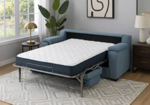 Sofá cama con apertura italiana y colchón grueso para dormir diariamente