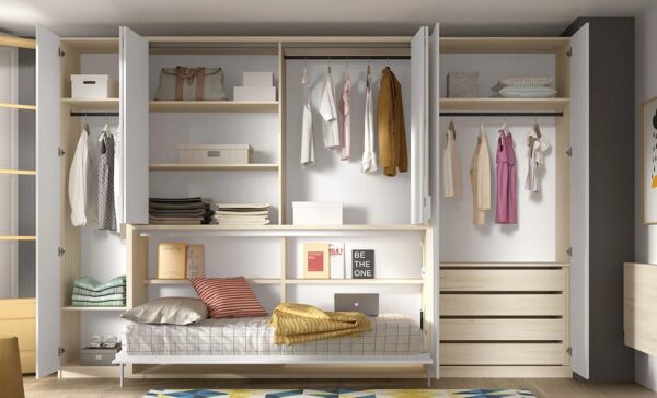 DORMITORIO CON CAMA ABATIBLE IMAGINE - Imagen 2