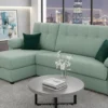 sofá cama con chaise longue moderno con almacenaje en Badalona
