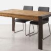 Mesa de comedor extensible 2122 con patas metálicas
