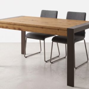 Mesa de comedor extensible 2122 con patas metálicas