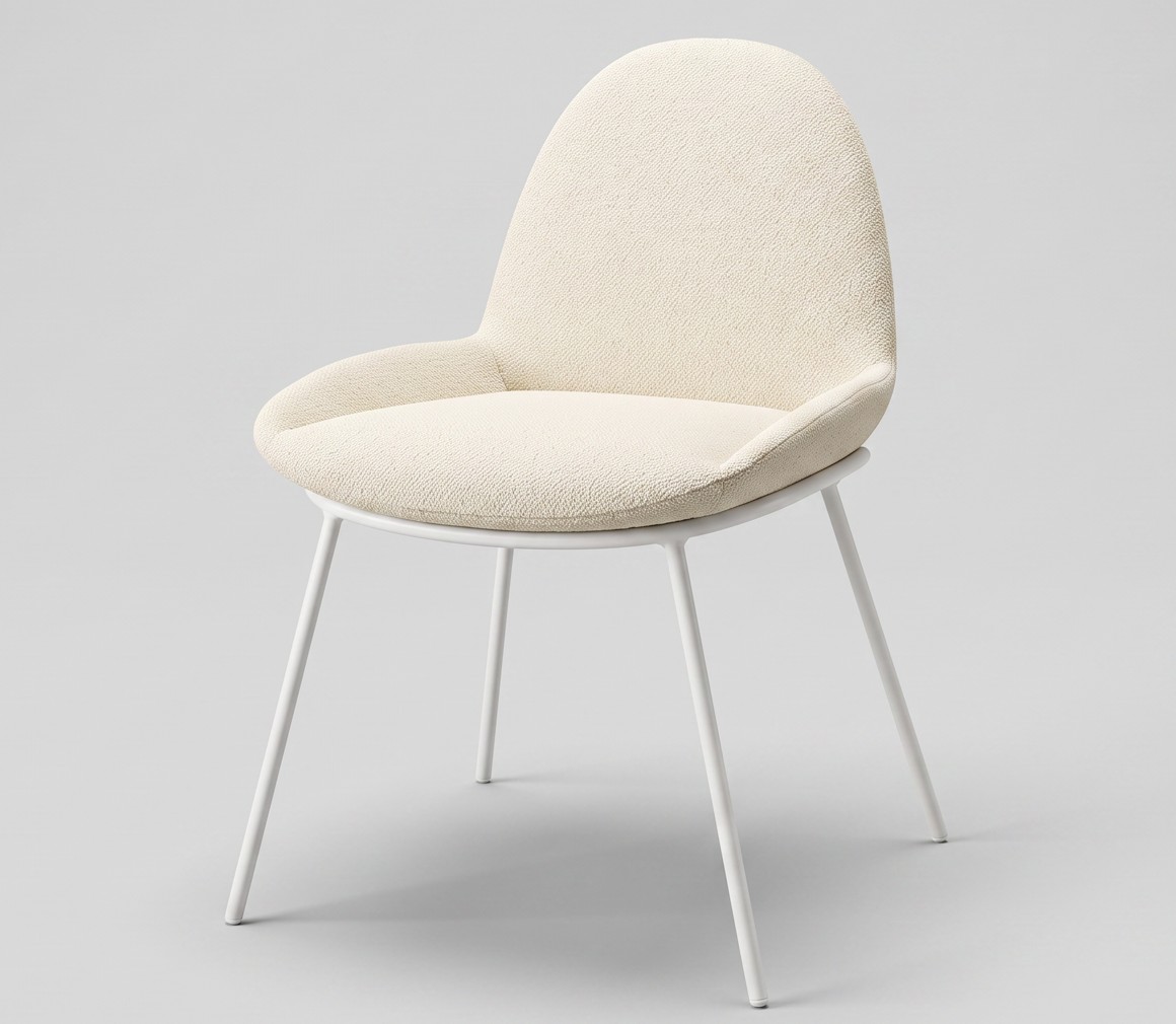 Silla de comedor Class increíble de Pemi con patas metálicas y tapizado personalizable