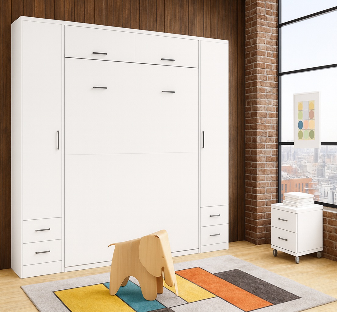 CAMA ABATIBLE CON ARMARIOS WN135 - Imagen 5