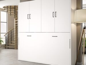 Cama abatible 90x190 LIDER AZOR cerrada con armario de 4 puertas