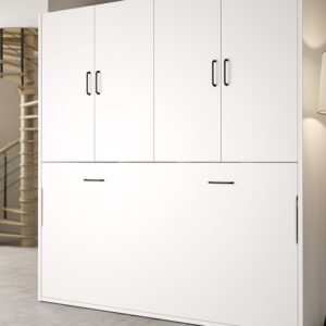 Cama abatible 90x190 LIDER AZOR cerrada con armario de 4 puertas
