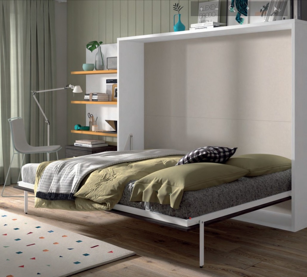 Cama abatible matrimonio 135x190 horizontal WIN - vista del somier