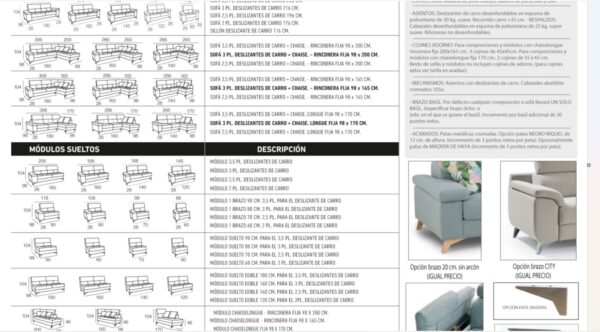 SOFA CHAISE LONGUE RINCON POLO - Imagen 4