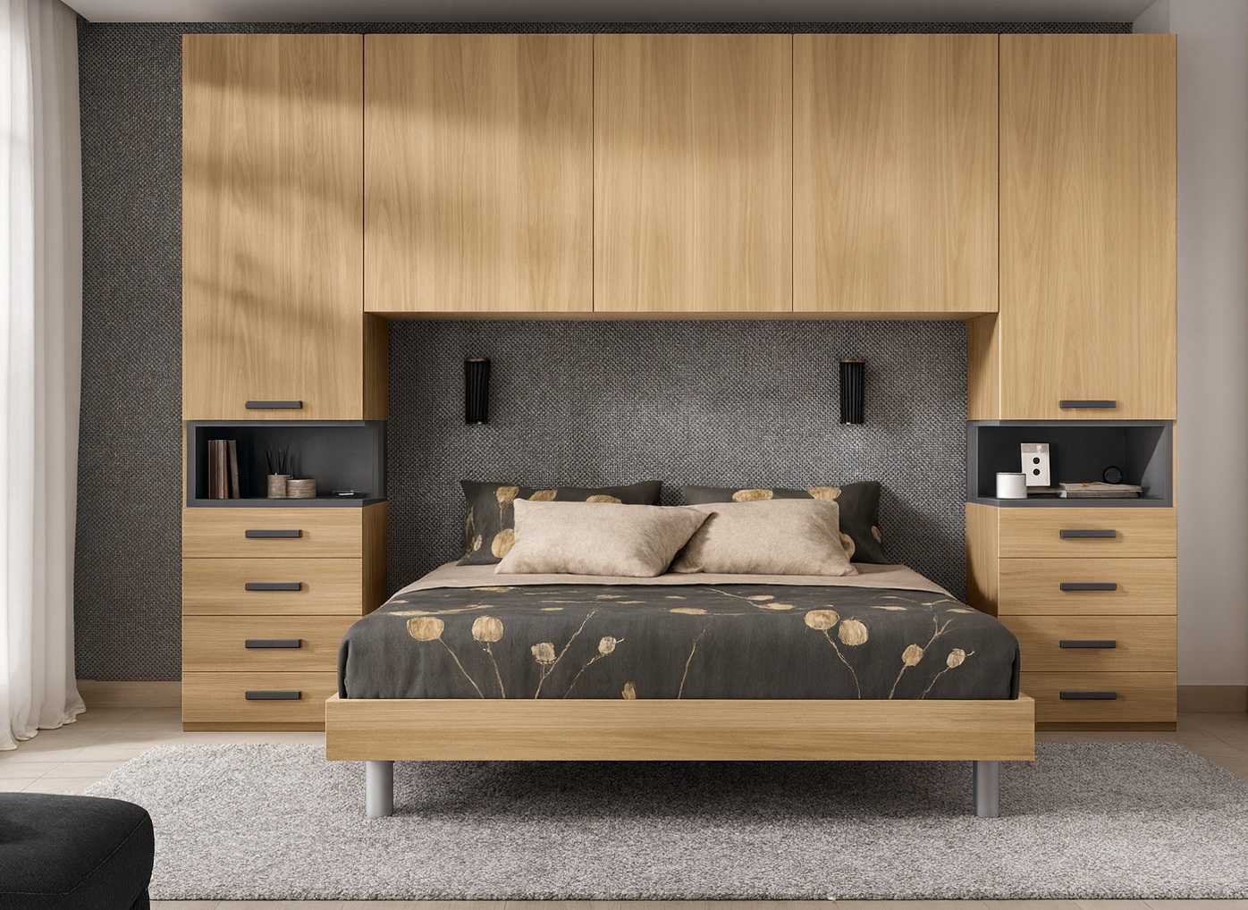 Dormitorio con armario puente matrimonio RMBO