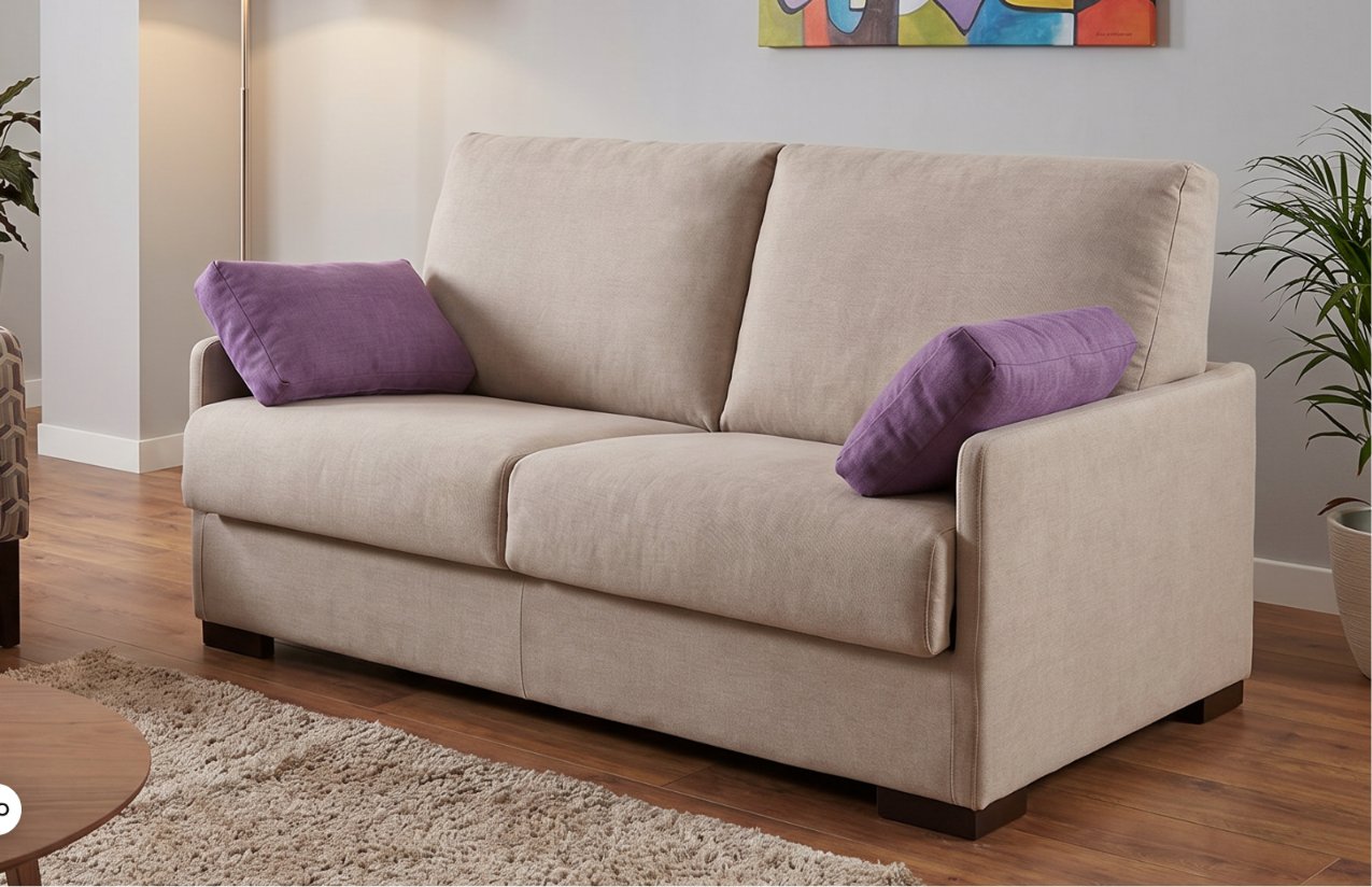 Sofa cama italiano 120 cm compacto cerrado con apertura italiana y colchon 120x190