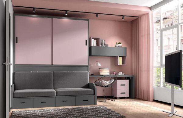 CAMA ABATIBLE CON SOFA INCORPORADO 334 OFERTA - Imagen 4