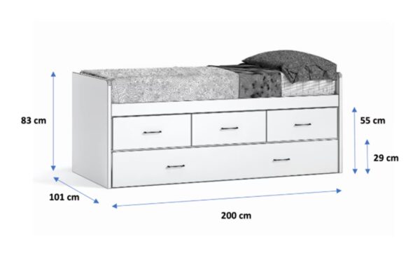 CAMA DOBLE CON CAJONES W05 - Imagen 6