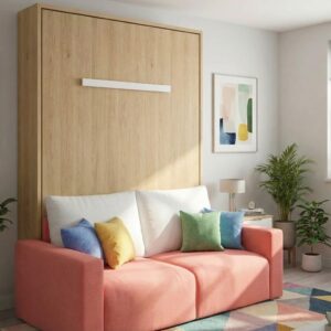 CAMA ABATIBLE VERTICAL CON SOFA NOVA135.