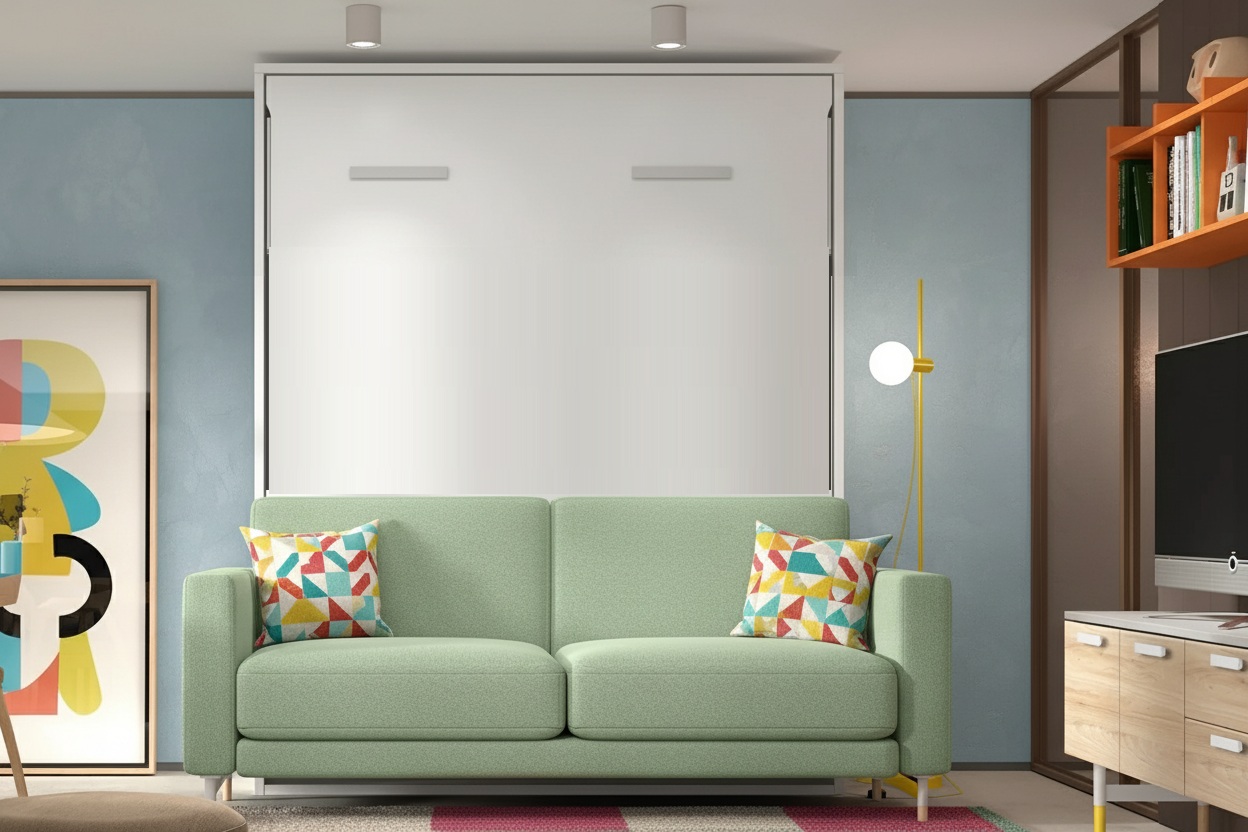 Cama abatible con sofá incorporado - Imagen 4