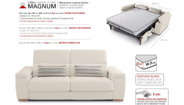 Sofa cama italiano magnum