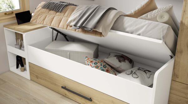 Cama compacta con nido abatible y cajones - Imagen 2