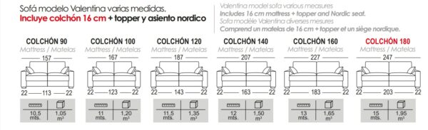 Sofa cama italiano Valentina - Imagen 11