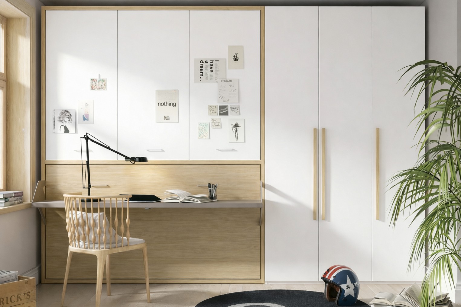 Cama abatible con escritorio sonrie 105x190 - Imagen 5