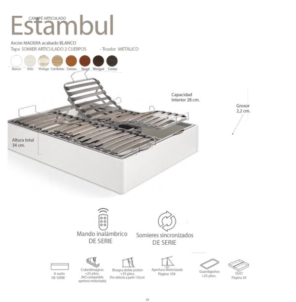 Canape articulado eléctrico Estambul - Imagen 7