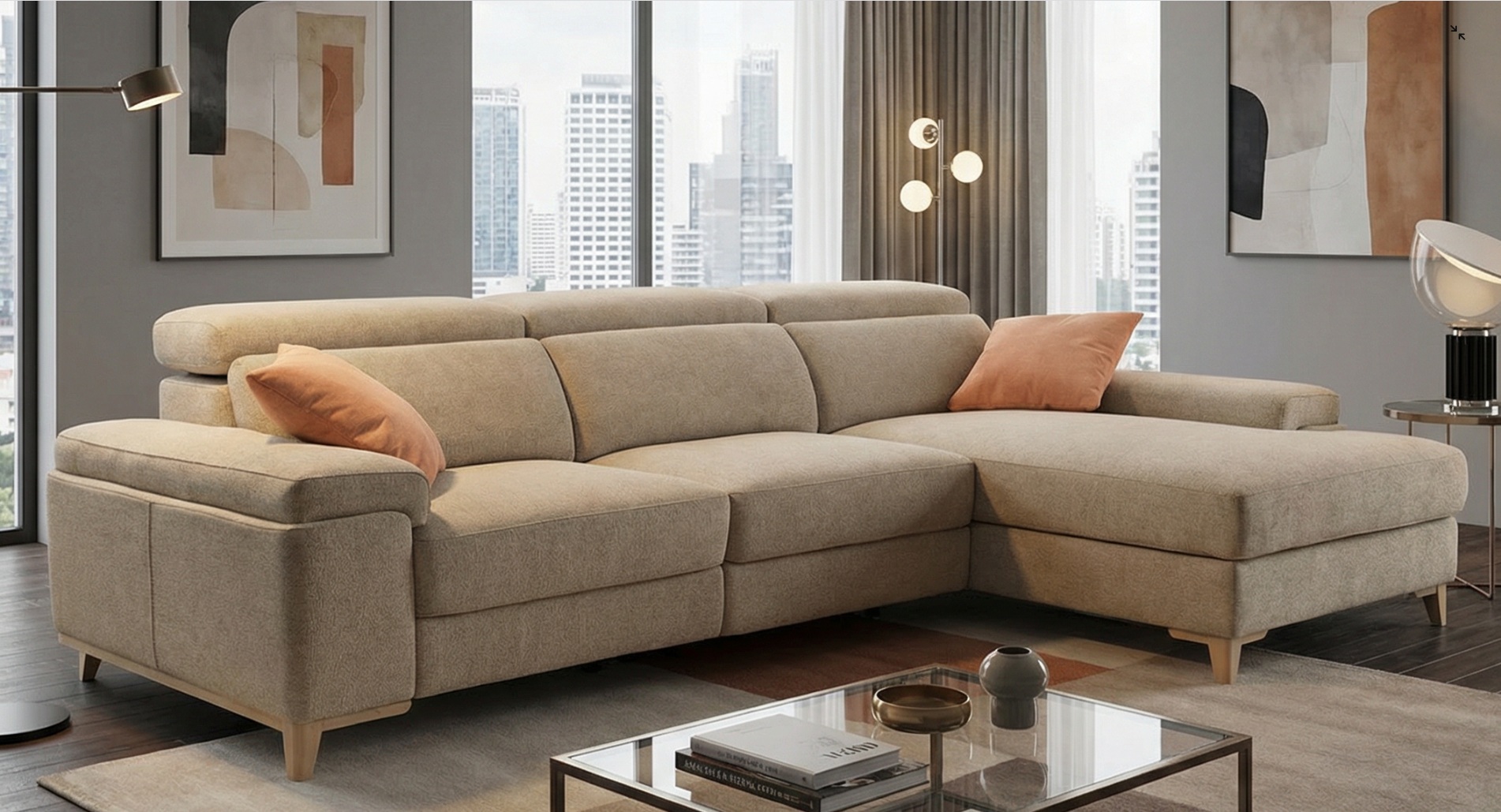 Sofa chaise longue iSense