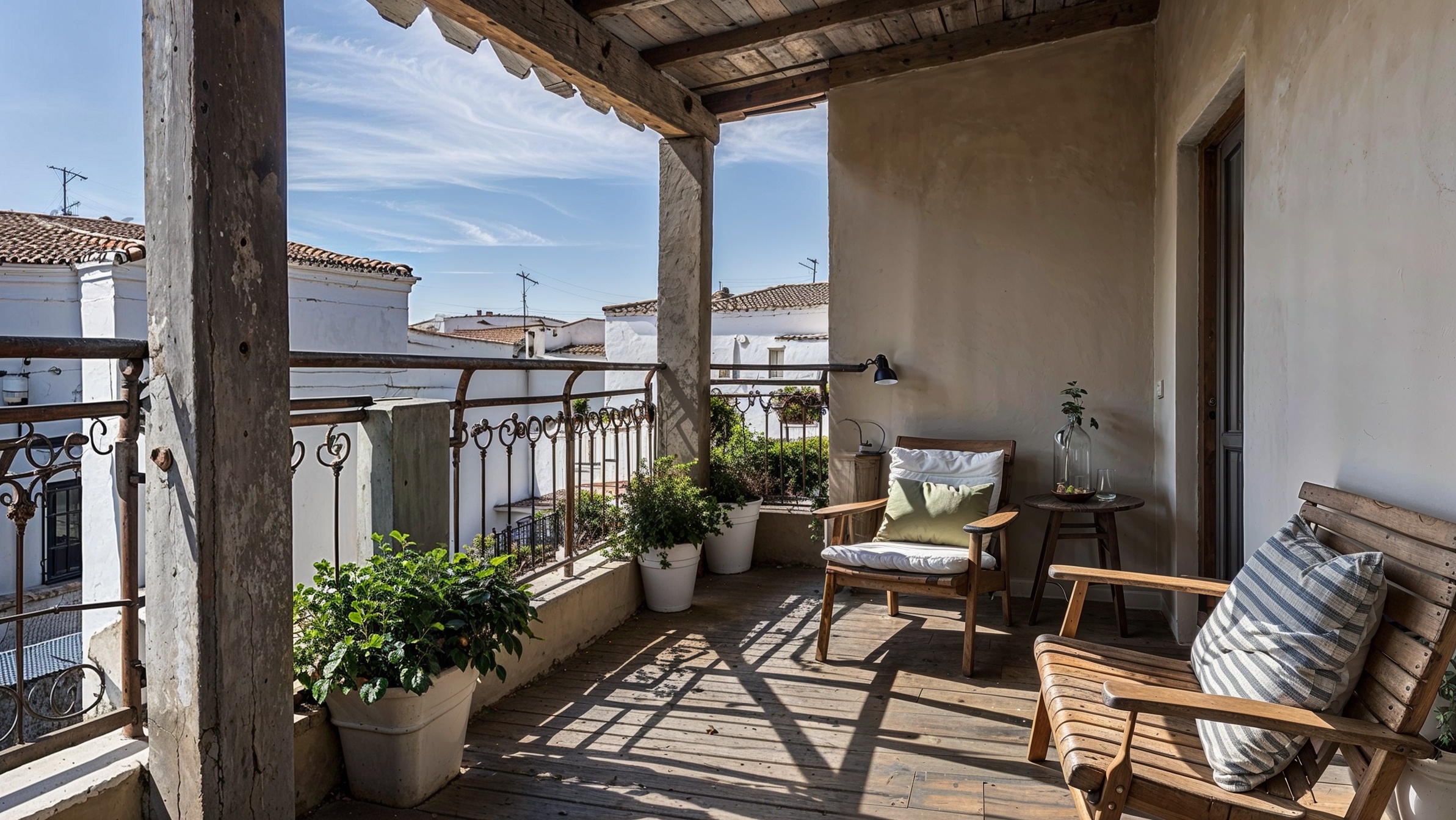 terraza pequeña, decoración