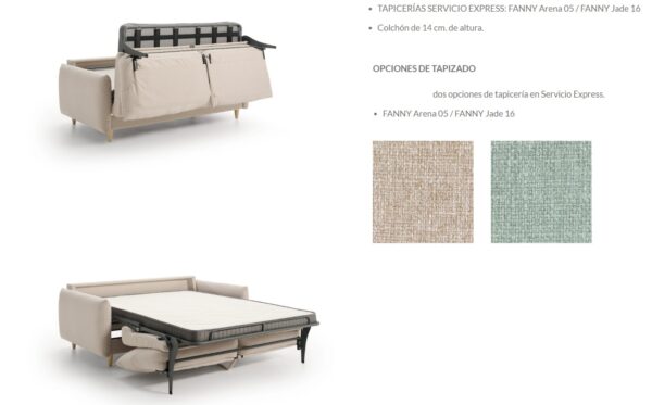 Sofa cama italiano snt Natura - Imagen 8