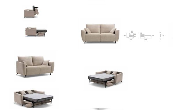 Sofa cama italiano fb Lazzy - Imagen 4