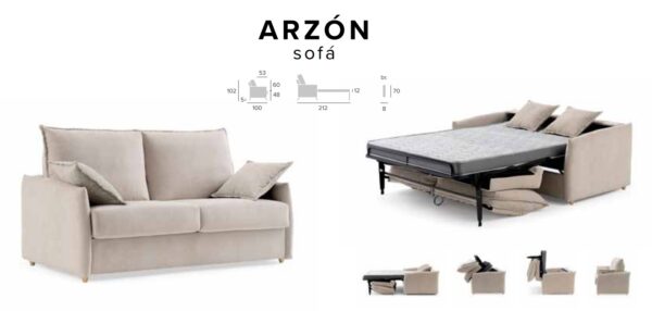 Sofa cama italiano fb Arz - Imagen 2
