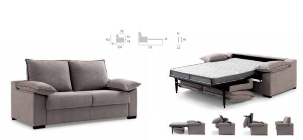 Sofa cama italiano fb Brent - Imagen 2