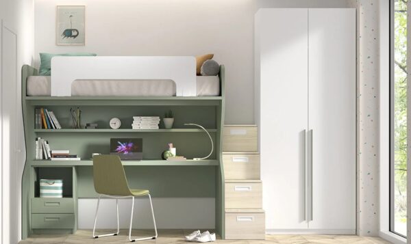 Cama alta con escritorio w59 - Imagen 2