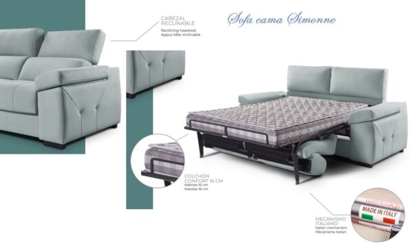 Sofa cama italiano Simonna - Imagen 7